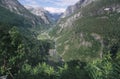 The Naeroy Valley in south-western Norway, as seen from the Stalheim Hotel. The valley can be seen as part of the world-famous Ã¢â¬Å Royalty Free Stock Photo